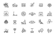 City Park icons set, an Outline Icon by Tettygreen (Thumbnail 2 of 2)