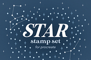 Star Stamp Set for Procreate, a Brush Add-On by cathconofolio (Thumbnail 2 of 5)