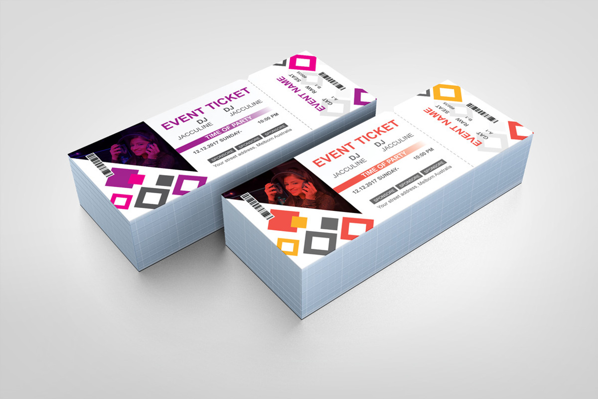 Admission Ticket Template For Events, a Stationery Template by BrandlyTemplate (Photo 1 of 3)