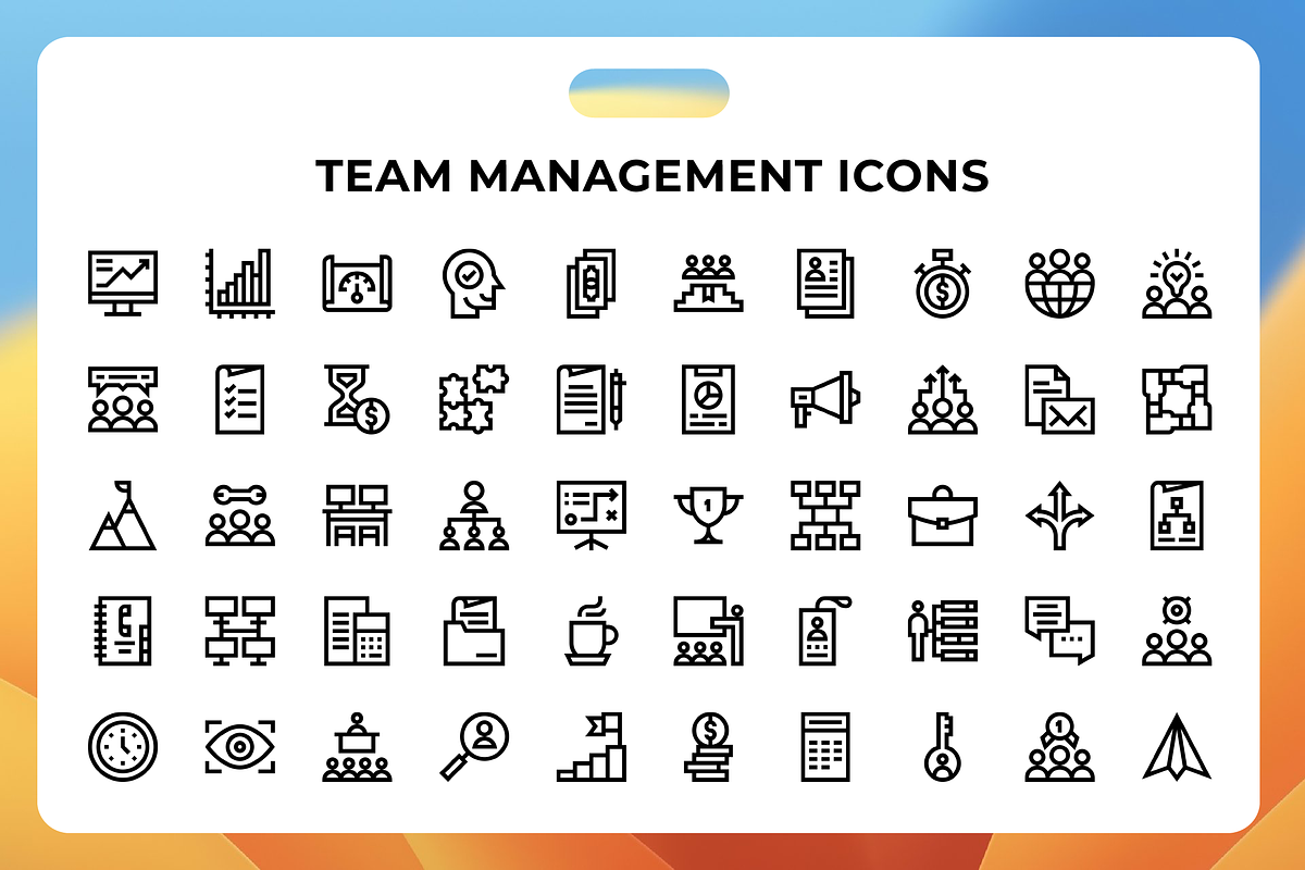Team Management Icons, a Duotone Icon by Wencory (Photo 1 of 3)