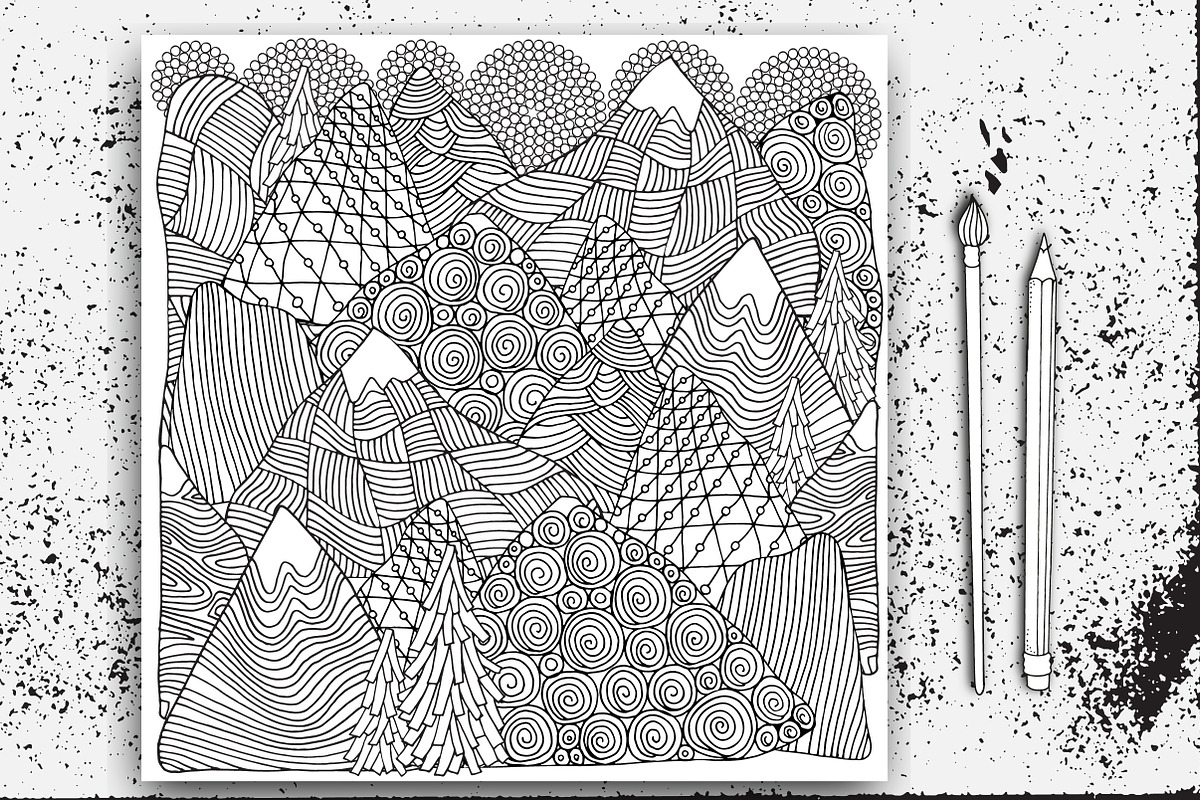 Black and white landscapes, a Texture Illustration by ImHope (Photo 13 of 15)