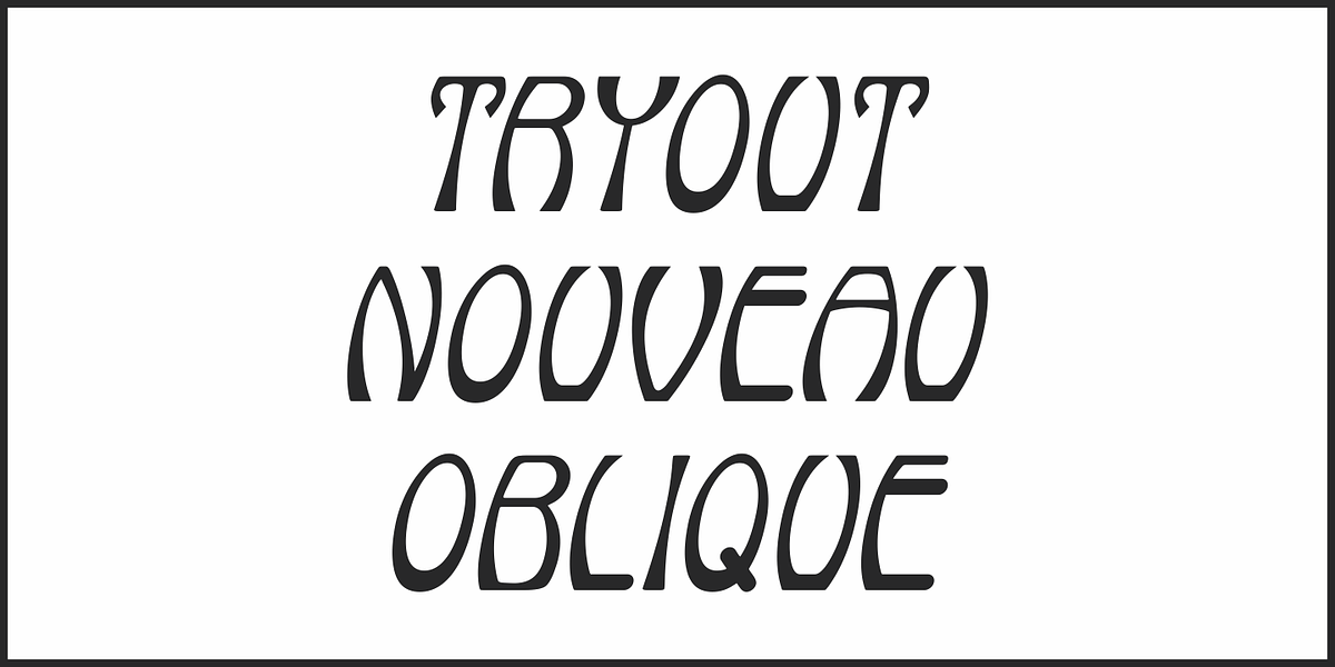 Tryout Nouveau JNL, a Font by Jeff Levine Fonts (Photo 4 of 5)