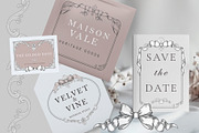 Vintage Vector Frames & Bows, a Decorative Illustration by EL_SUHOVA (Thumbnail 6 of 11)