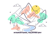 7 International Mountain Day, a Seasonal Illustration by denayunebgt (Thumbnail 4 of 4)