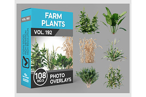 108 Farm Plants Photo Overlays