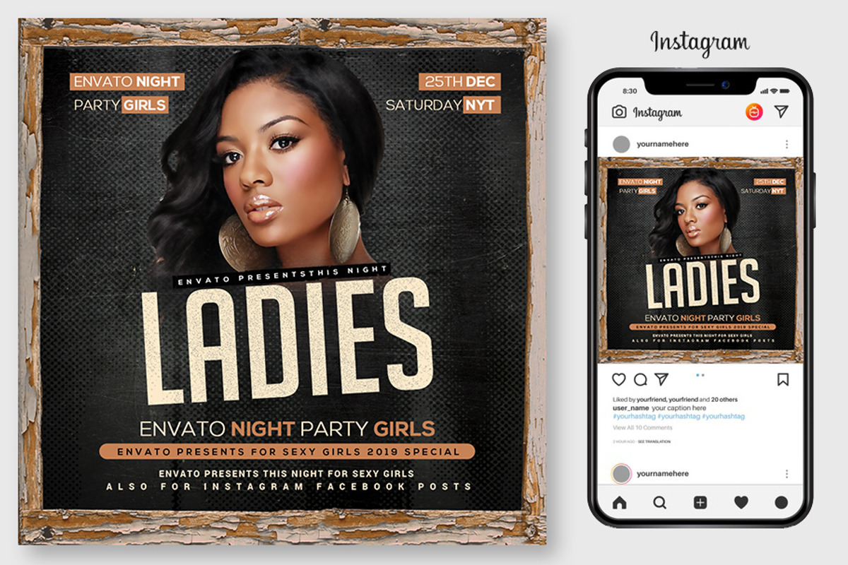 100 Night Club Party Flyers Bundle, a Flyer Template by graphicforest (Photo 37 of 72)