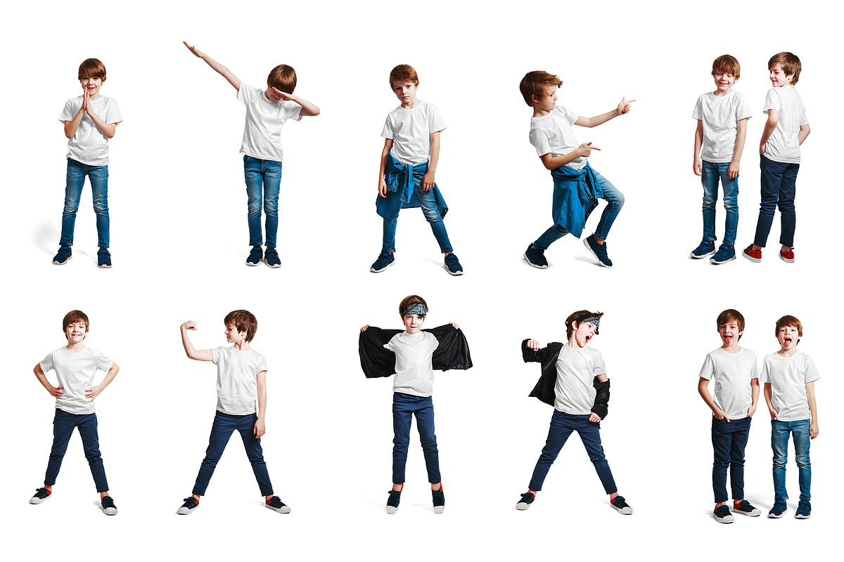 Mixed Kids T-Shirt PSD Mockups Vol6, a Shirt Mockup by Hi, Mock-Up! (Photo 14 of 15)