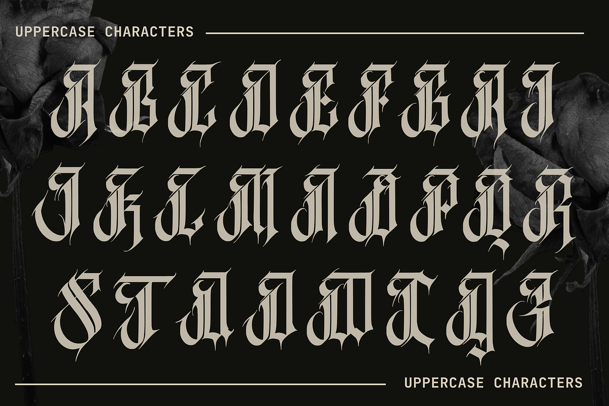 Rigtra Aledzra - Dark Gothic Font, a Blackletter Font by Randi Irvan | Rvandtype (Photo 9 of 13)