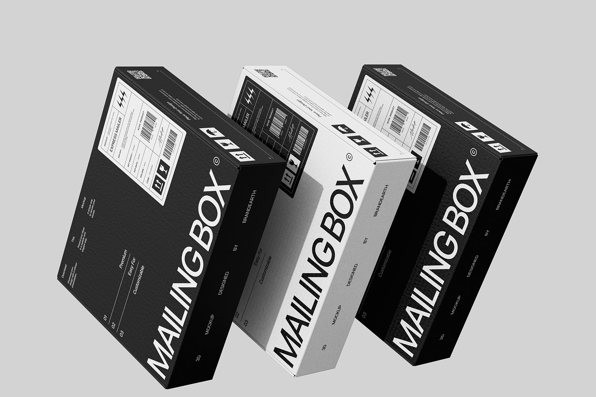Mailing Box Mockup, a Packaging Mockup by Brand Earth (Photo 2 of 4)