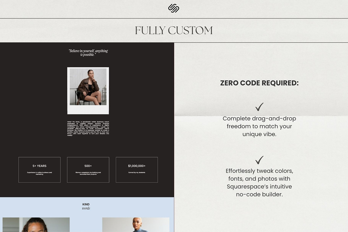 Squarespace Sales Page Template, a Squarespace Template by OliaMuseDesign (Photo 6 of 8)