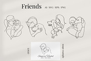 Family one line illustrations, a Person Illustration by Elena_Sedova (Thumbnail 5 of 7)