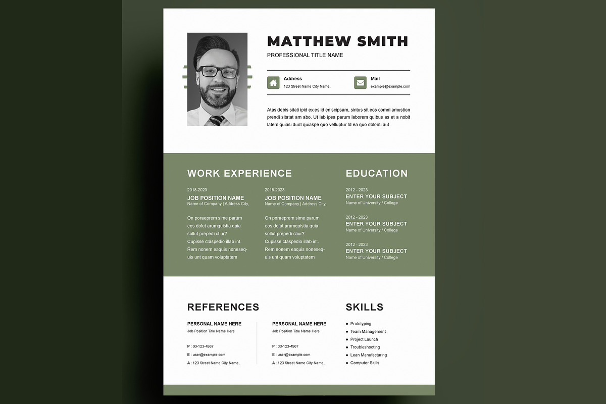 CV Template, a Resume Template by ContestDesign (Photo 2 of 3)