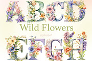 Wild Flowers Alphabet | Spring Lette, a Seasonal Illustration by GlamArtZhanna (Thumbnail 1 of 6)