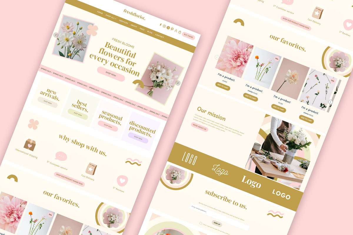 Flower Shopify Theme for Florists, a Shopify Template by Template Twist Shop (Photo 2 of 8)