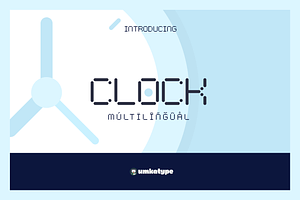 Clock Pixel Game Font, a Font by alpercakici