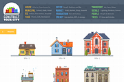 Construct your city, flat vector KIT, a Food Illustration by Oleg Beresnev (Thumbnail 2 of 4)