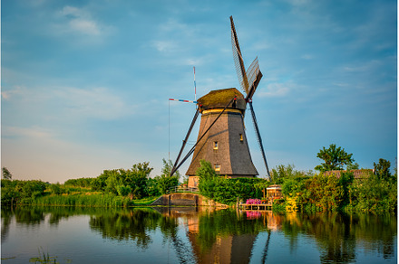 Windmills at Kinderdijk in Holland, an Architecture Photo by f9photos