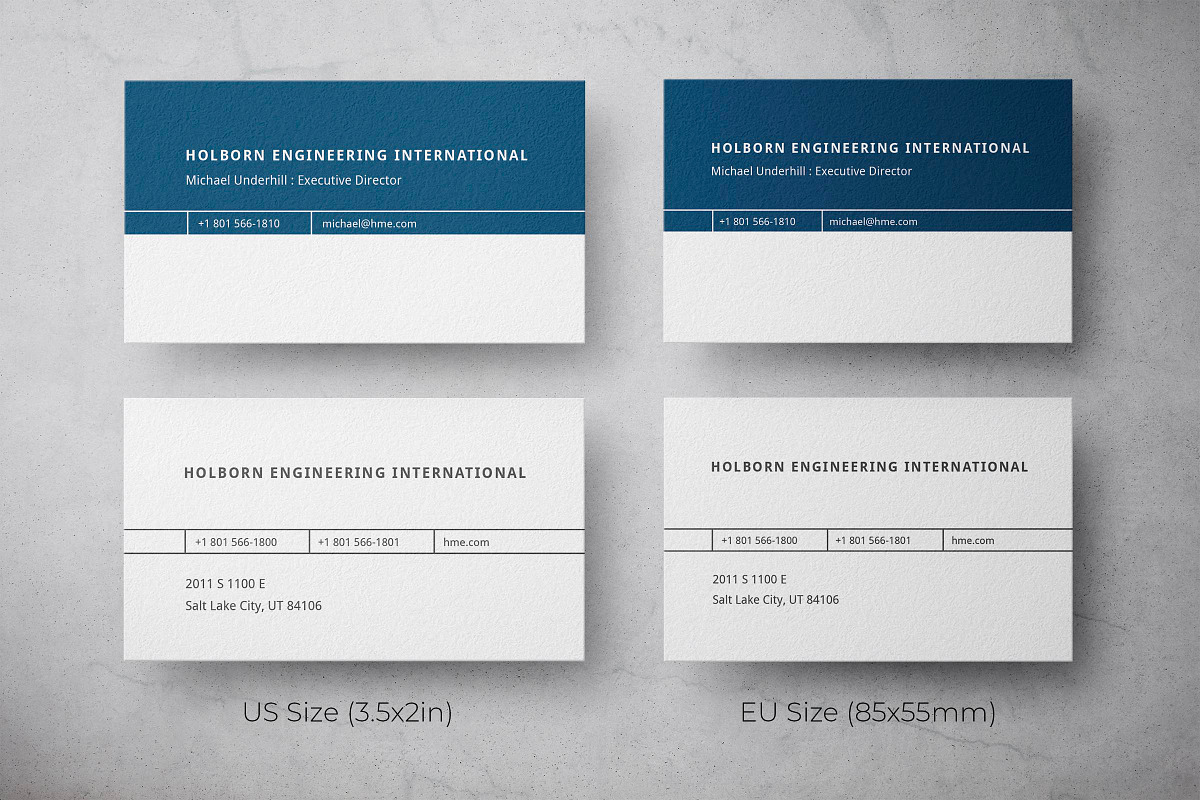 Holborn Engineering Business Card, a Business Card Template by Layoutlet (Photo 2 of 2)