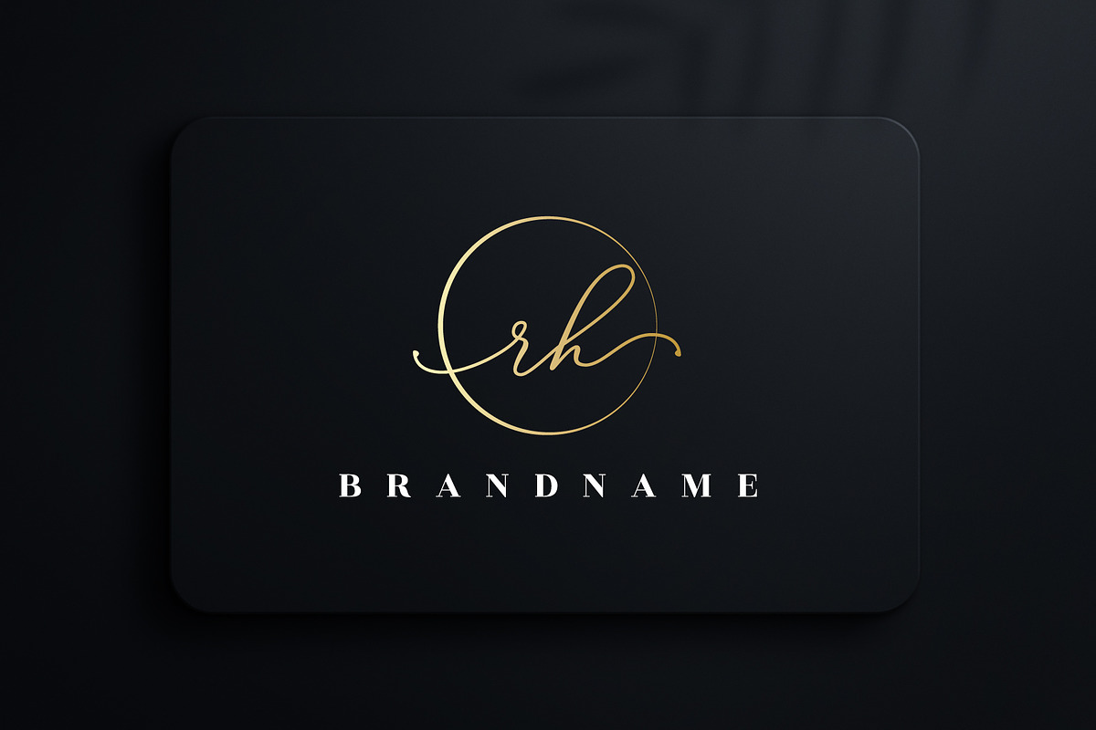 Letter RH handwritten signature logo, a Branding & Logo Template by Team_Ultra_Graphics