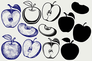 Apple And Slice SVG