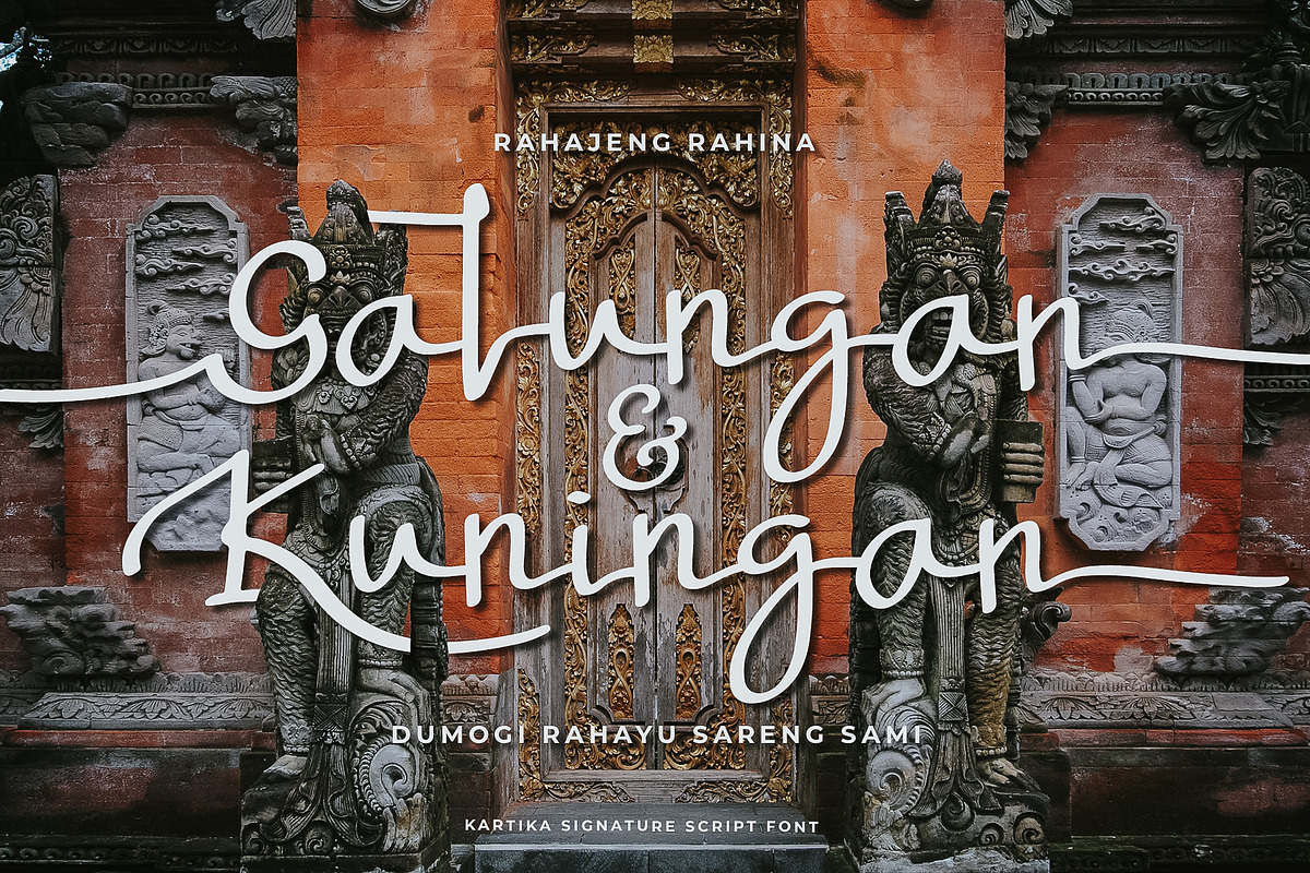 Kartika a Signature Script Font, a Script Font by Dawnside Graphic (Photo 15 of 16)