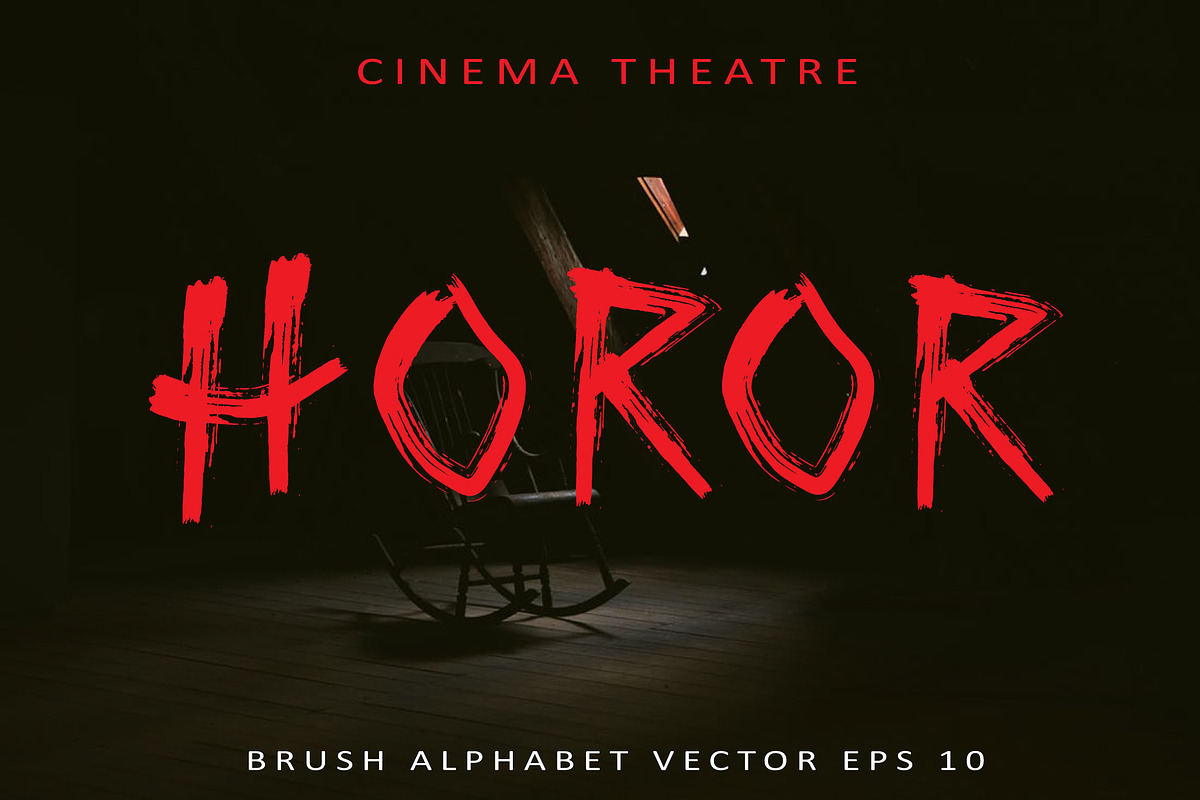 HOROR Brush | Alphabet Vector