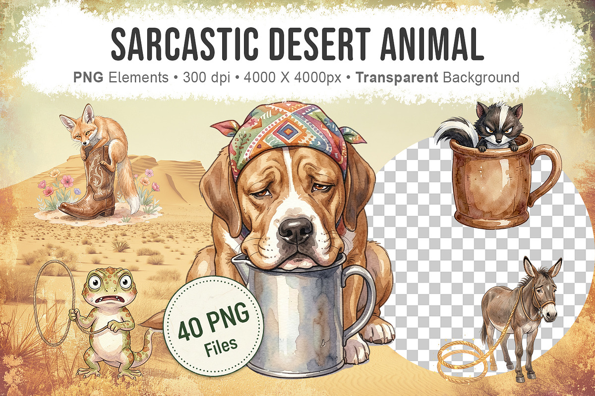 Sarcastic Desert Animal Sublimation, an Animal Illustration by Artnoy (Photo 1 of 18)
