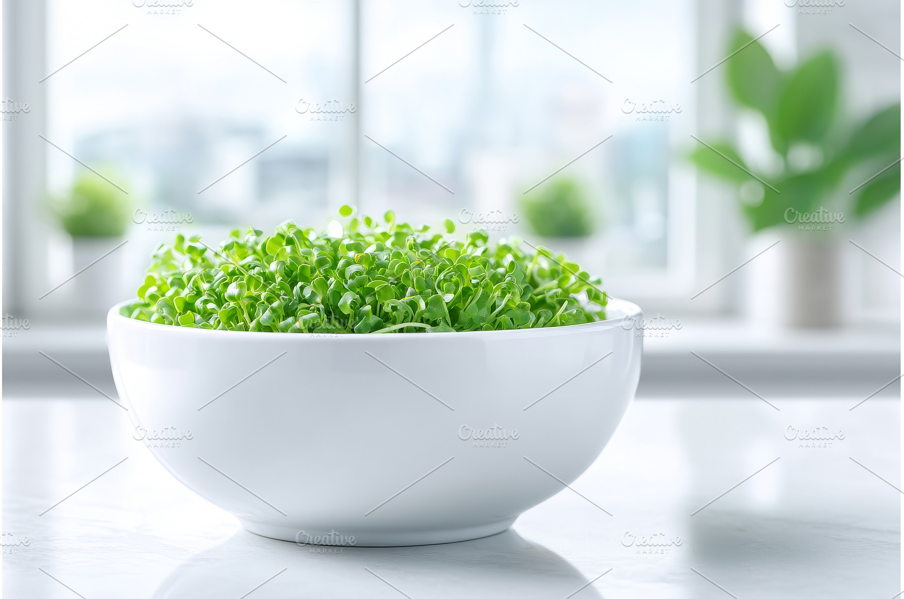 A bowl of microgreen arugula sprouts, a Food & Drink Photo by ZinetroN