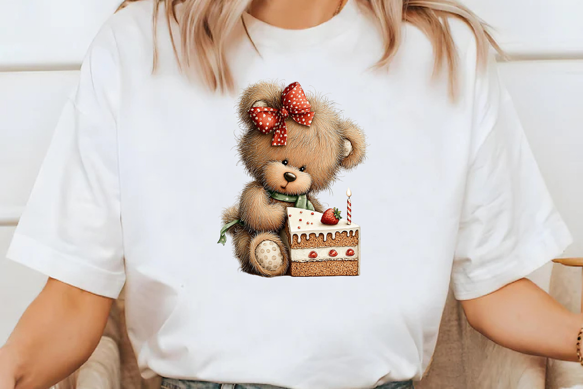 Whimsical Teddy Bear Birthday Clipar, an Illustration by Designworld (Photo 3 of 10)