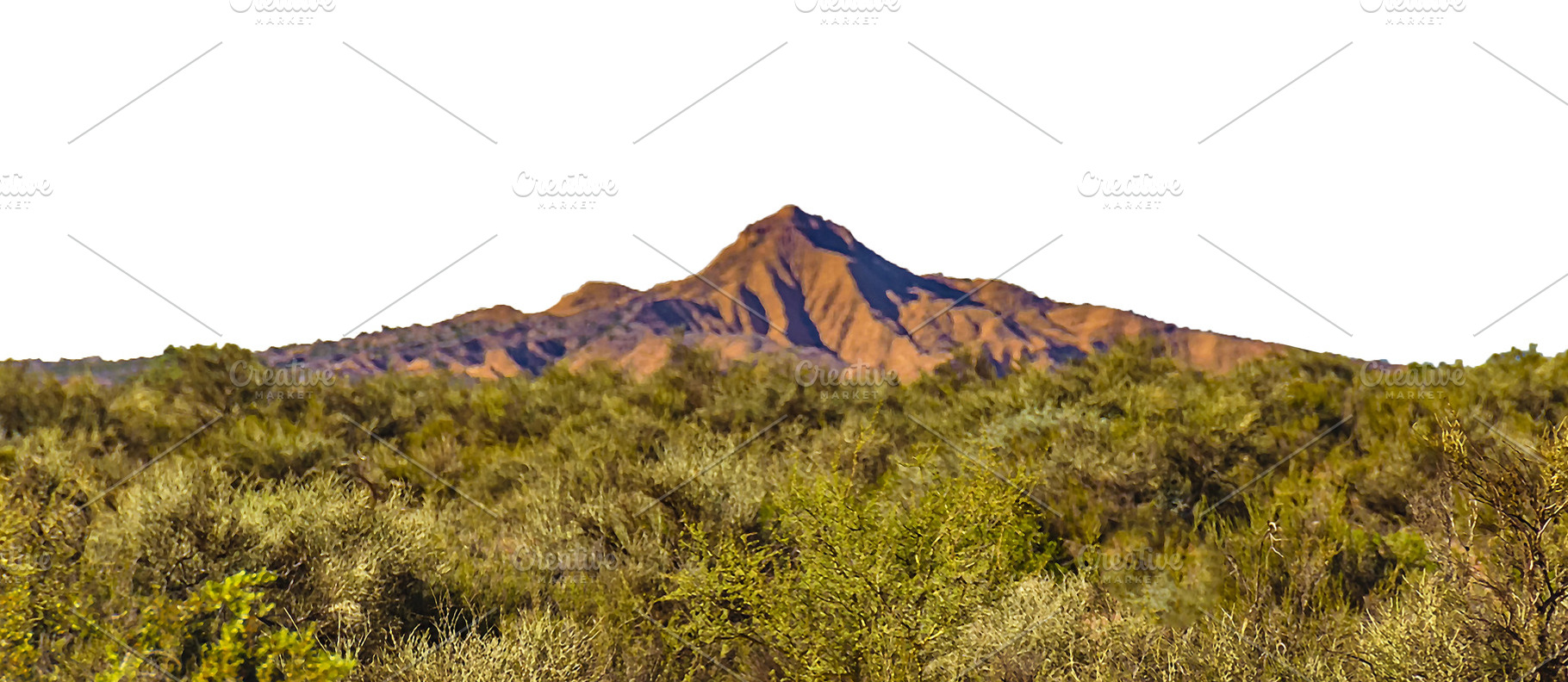 Meadow and rock mountain background isolated photo, a Nature Photo by DanFLCreativo