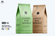 Coffee Bag Mockups, a Packaging Mockup by pixelmock (Thumbnail 1 of 14)
