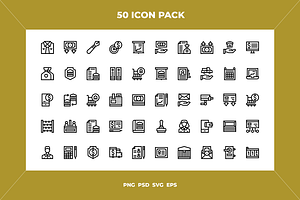 Banking icons, an Outline Icon by Wencory