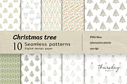 Christmas tree seamless pattern, a Pattern Graphic by Thursdaypaper (Thumbnail 1 of 8)