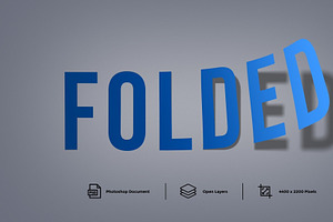 Folded Text Effect Design