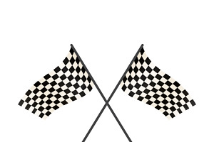 Two Crossed Finish Flags