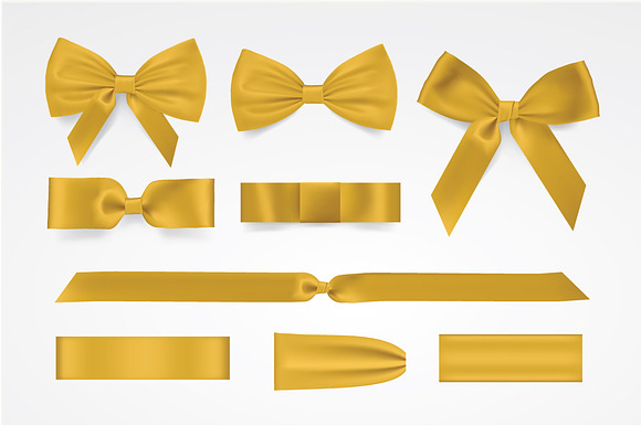 Vector Yellow Bow