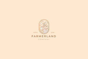 The Farmer Land Logo Template