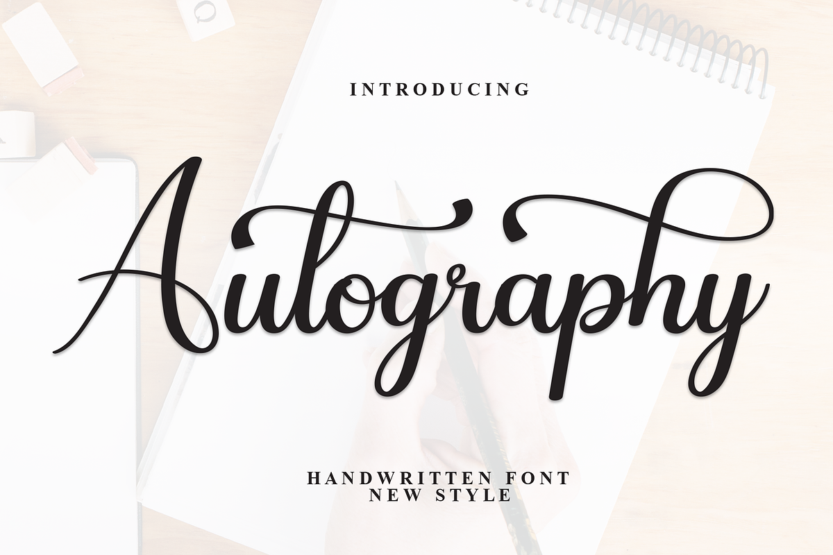Autography | Script Font, a Handwritten Font by Scratchones (Photo 1 of 9)