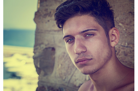 Headshot of green-eyed handsome, a Person Photo by ArtOfPhotos photo store