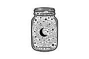 Cosmic Galaxy Jar Design Bundle, an Illustration by Creativeshirt (Thumbnail 20 of 31)