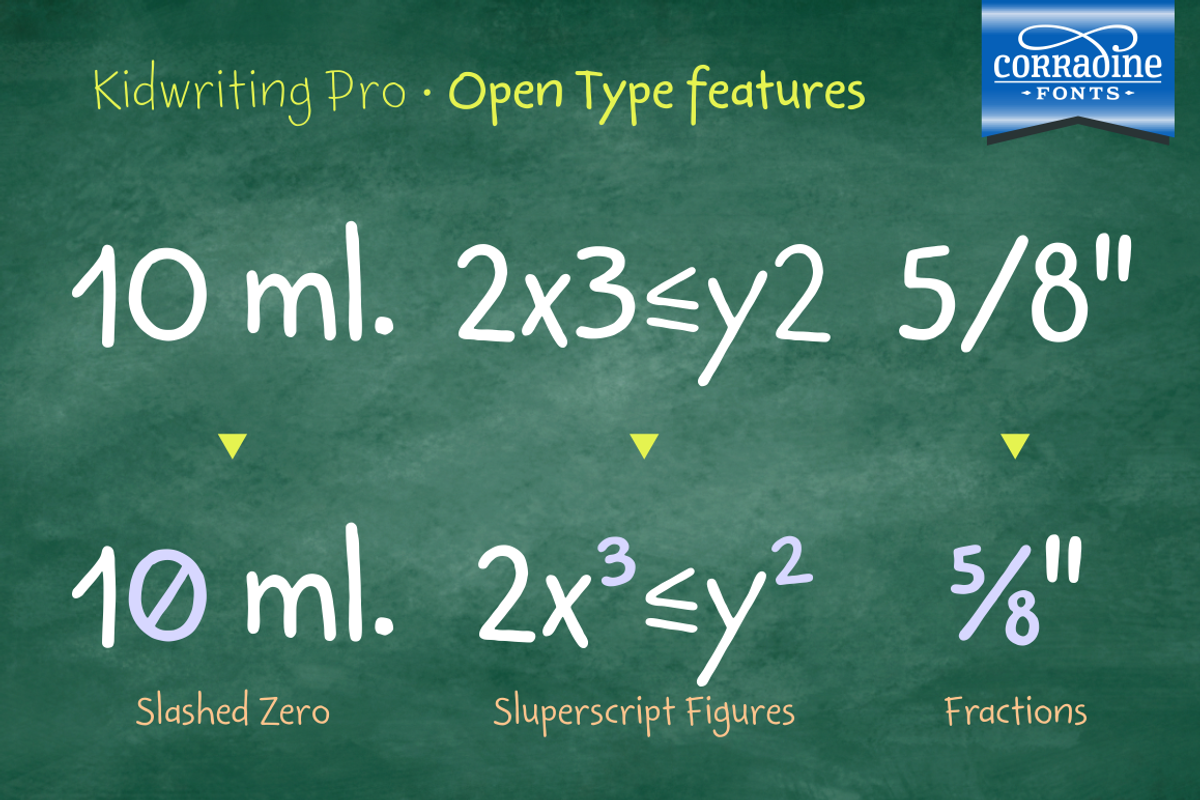 Kidwriting Pro, a Font by Corradine Fonts (Photo 6 of 12)