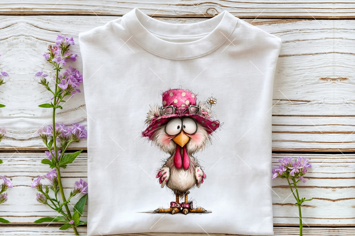 Whimsical Chicken Clipart, an Illustration by OK Design (Photo 5 of 6)