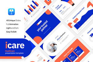 Icare Healthcare Keynote Template, a Presentation Template by Loin Studio