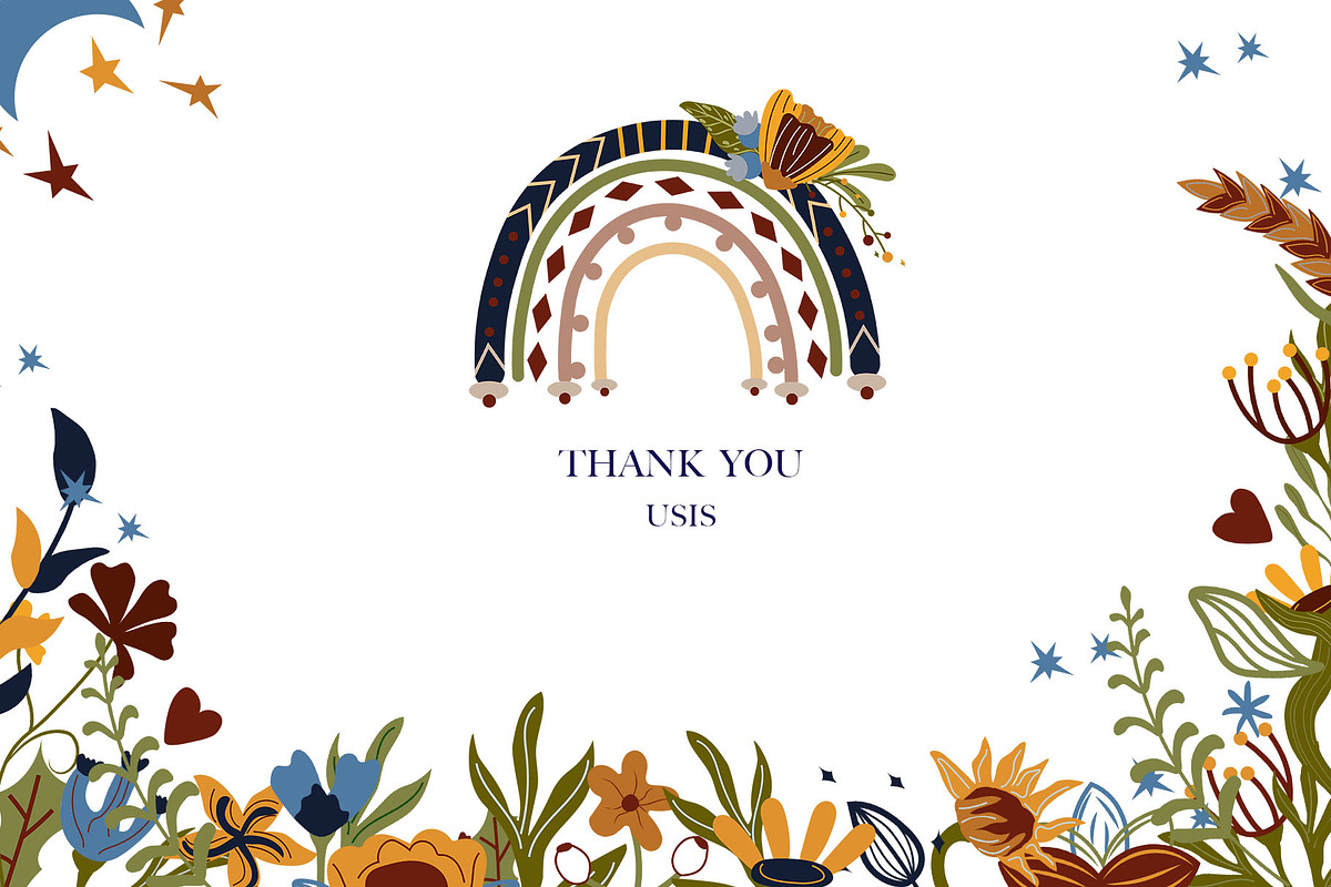 Boho Rainbows, Floral Rainbows, a Decorative Illustration by Usis (Photo 10 of 10)