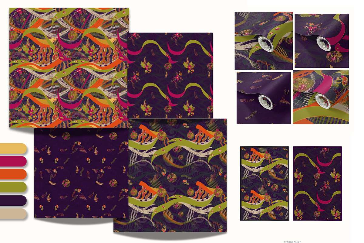 The Ribbon Room Collection, a Pattern Graphic by AashimaDesigns (Photo 1 of 3)