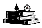 Vintage Book Stack Adventure Bundle, an Illustration by Designs_River (Thumbnail 3 of 31)