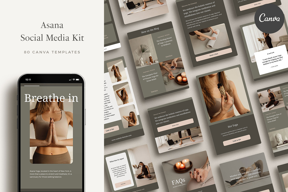 Asana Social Media Kit, a Social Media Template by Ruben Stom (Photo 1 of 19)