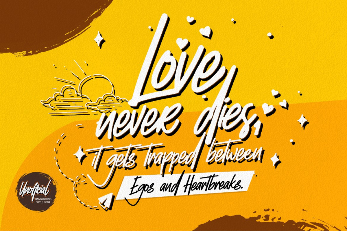 Unofficial - Brush script font, a Script Font by Gassstype (Photo 3 of 8)