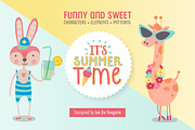 It's Summer time! Cute animals, an Animal Illustration by Isa De Gregorio (Thumbnail 1 of 7)