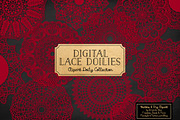 Ruby Vector Doilies & Doily Clipart, an Illustration by Amanda Ilkov (Thumbnail 2 of 4)